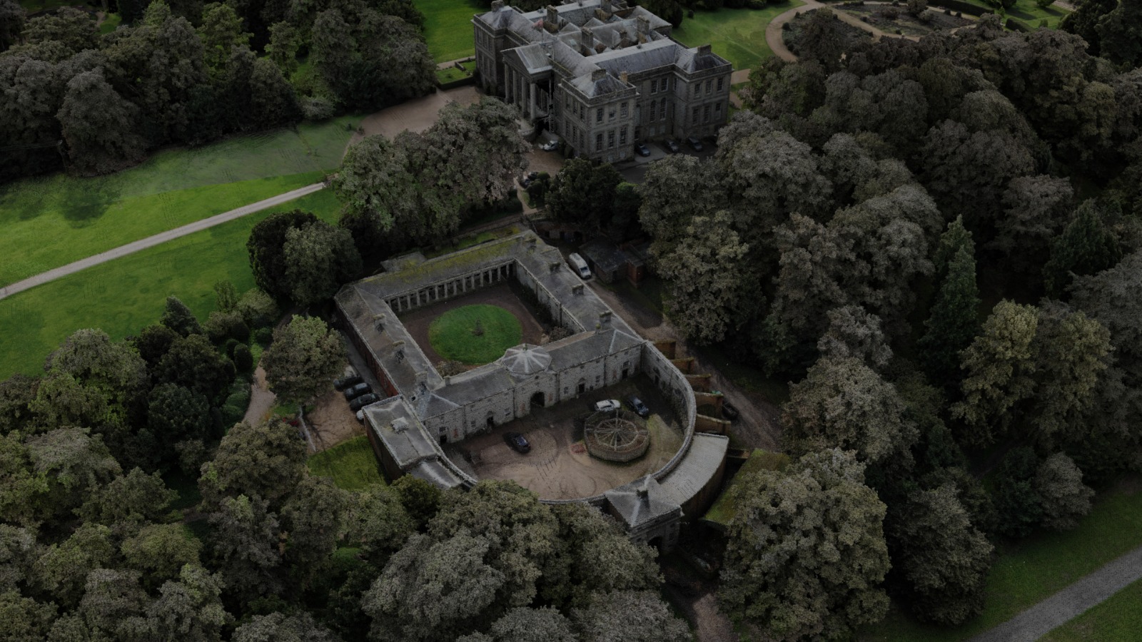 LiDAR point cloud model of an event venue