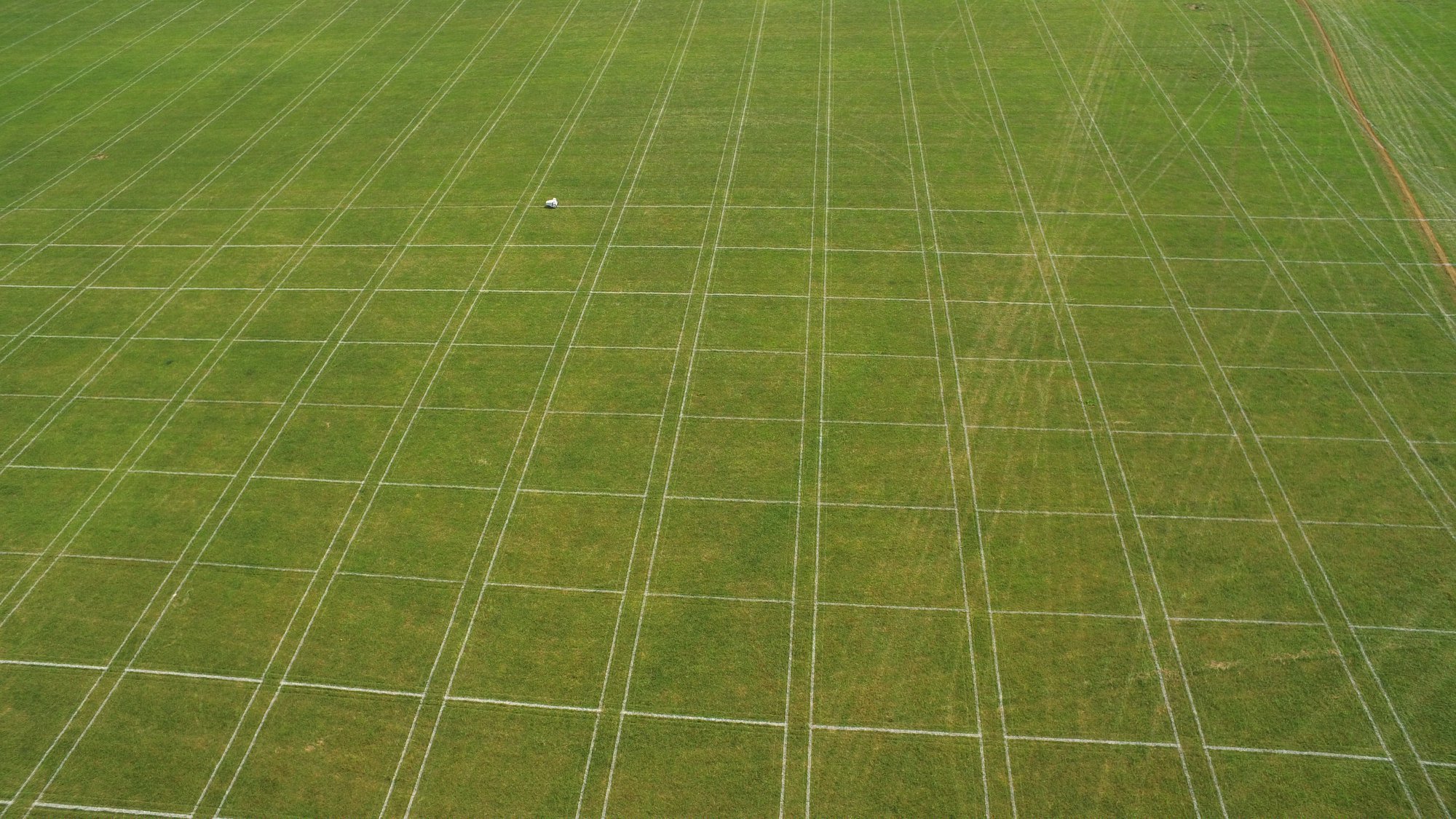 Outdoor event with clearly defined parking and audience spaces